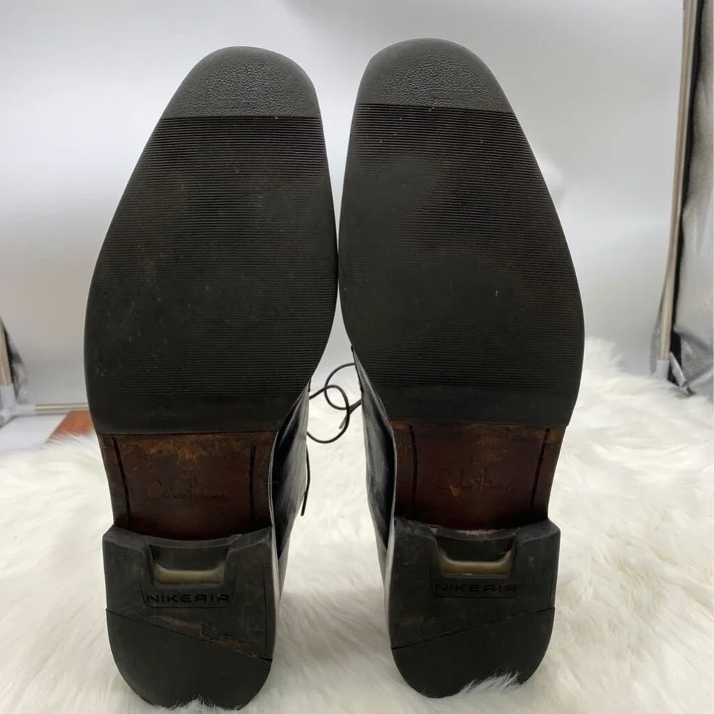 Cole Haan Shoes Mens Sz 11 Black Leather Derby Shoes Square Toe C05511 Nike Air
